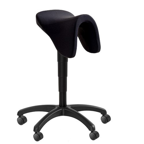 Sadelstol smal sitta/stå Svart Illusion