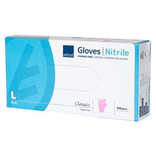 Nitrilhandske Abena Rosa L 100 st.