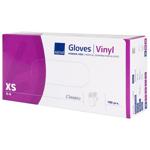 Vinylhandske Abena XS puderfri  100 st.