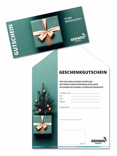 Gehwol Presentkort Jul (med Svensk text )