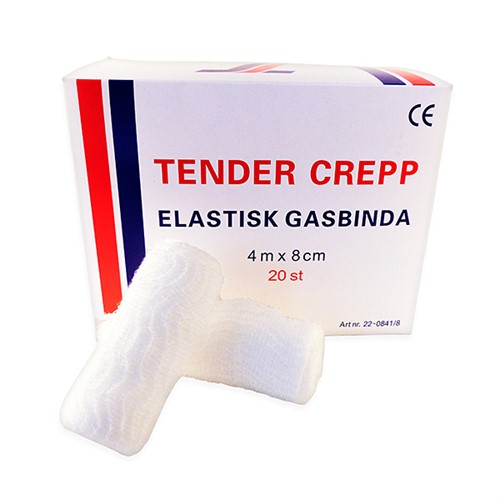 Kräppad fixeringsbinda 8cm x 4m