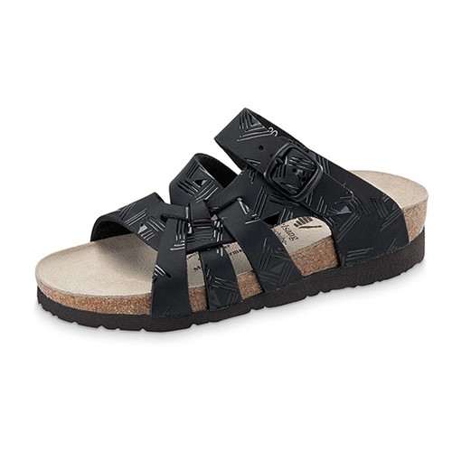 Flätad pantolett black