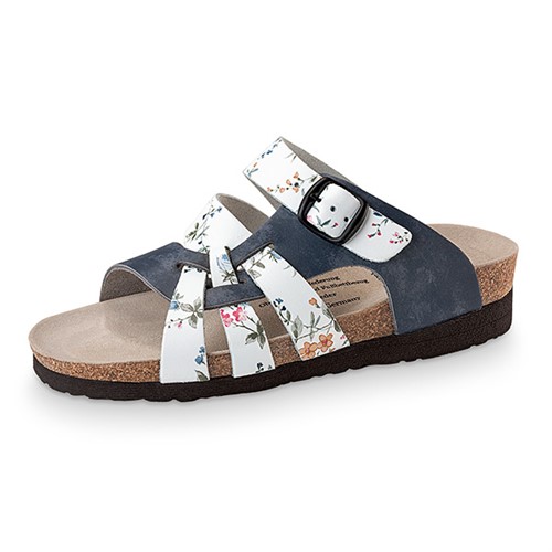 Flätad pantolett flower/jeans