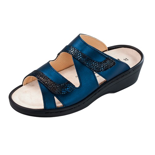 Pantolett Blåmetallic/Blå sten 2-rem utbytbar